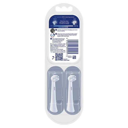 Oral B Power Toothbrush iO Advanced Clean Refills White 4 Pack