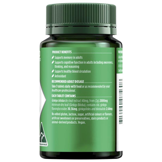 Nature's Own Ginkgo Biloba 2000mg 100 Tablets