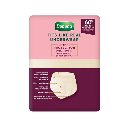 Depend Women Real Fit Underwear Super Large 8 Pack