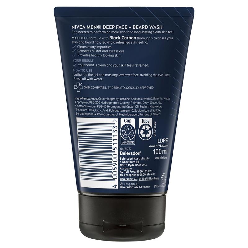 Load image into Gallery viewer, NIVEA for Men Deep Face Wash 100ml
