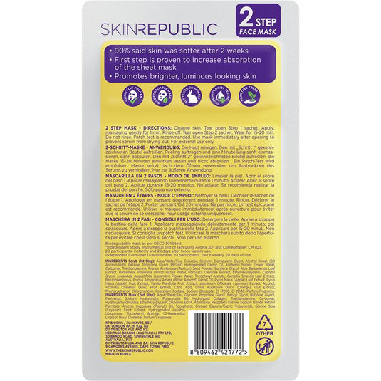 Skin Republic Two Step Hyaluronic Acid and Collagen Face Mask