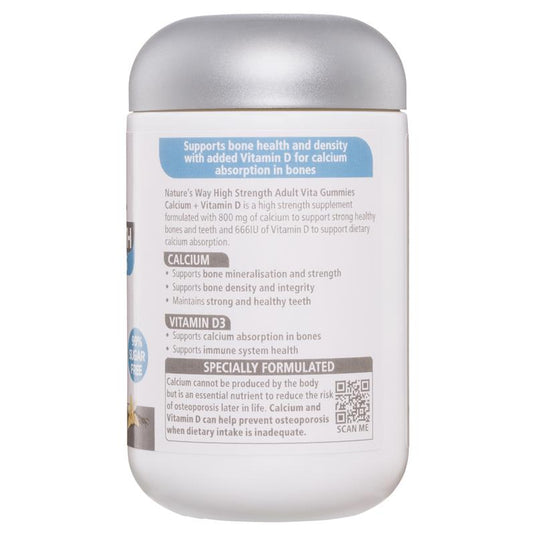Nature's Way Adult Vita Gummies Sugar Free High Strength Calcium 60 Gummies