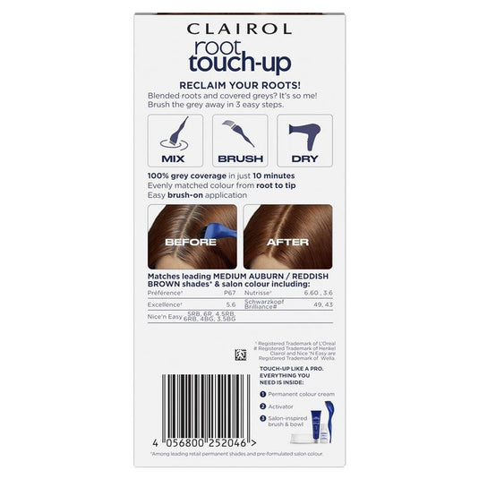 Clairol Nice N Easy Root Touch Up Permanent Hair Colour 5R Medium Auburn