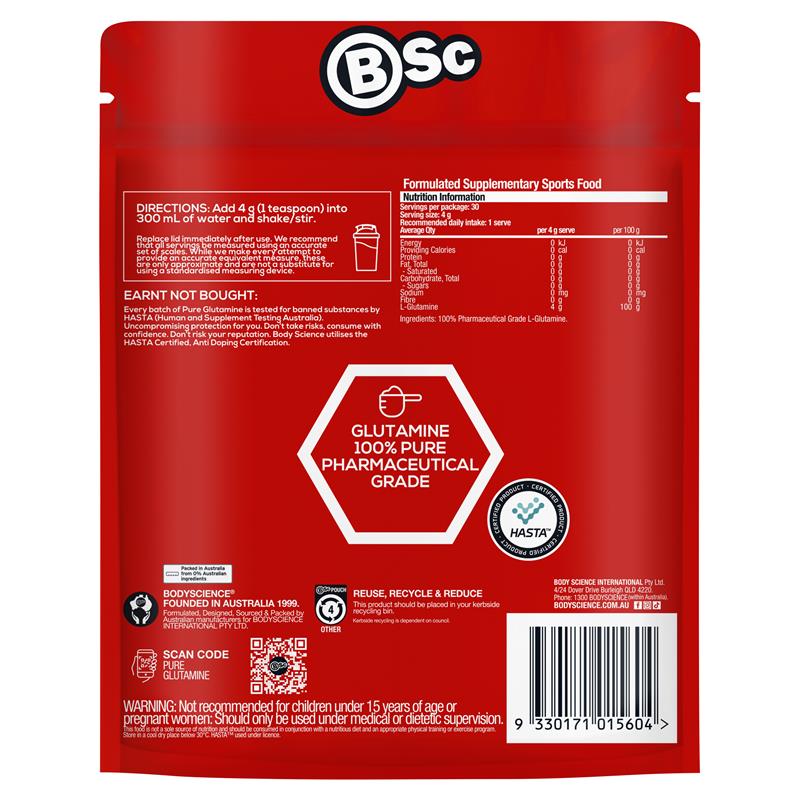 Load image into Gallery viewer, BSc Pure Glutamine 120g
