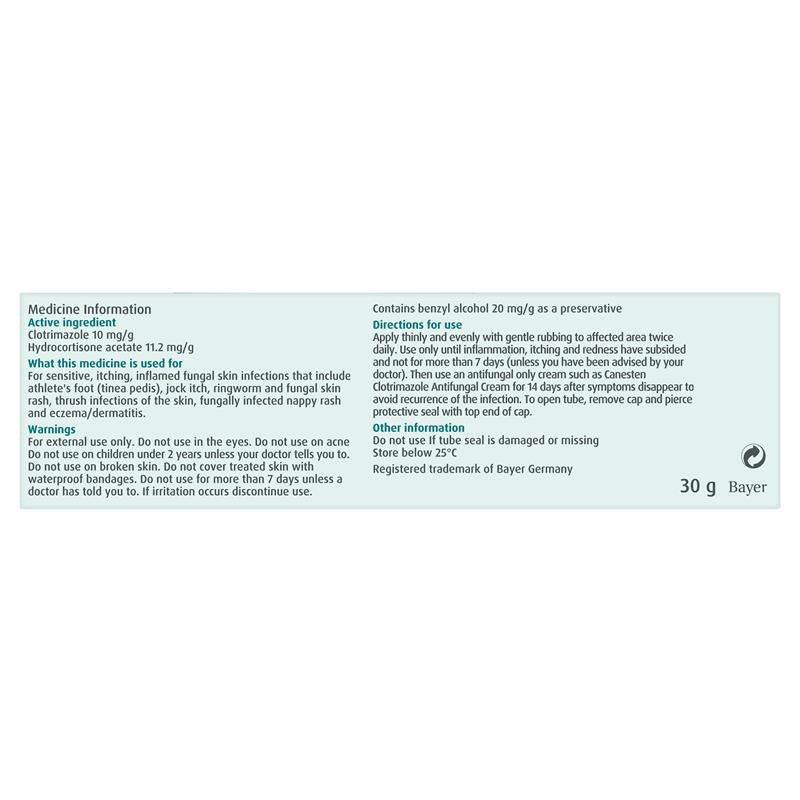 Load image into Gallery viewer, Canesten Extra 1% Cream  30g - Clotrimazole +  Hydrocortisone (S3)
