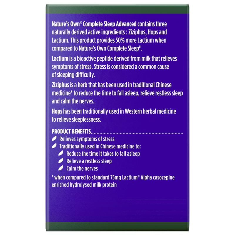 Load image into Gallery viewer, Nature's Own Complete Sleep Advanced 60 Tablets
