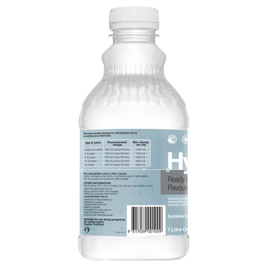 Hydralyte Liquid Colour Free Lemonade Flavoured 1 Litre