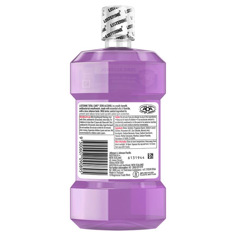 Load image into Gallery viewer, Listerine Total Care Zero Alcohol Antibacterial Mouthwash  Less Intense Taste 250mL
