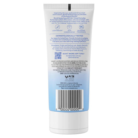 Bondi Sands SPF 50+ Fragrance Free Hydrating Tinted Face Lotion 75ml
