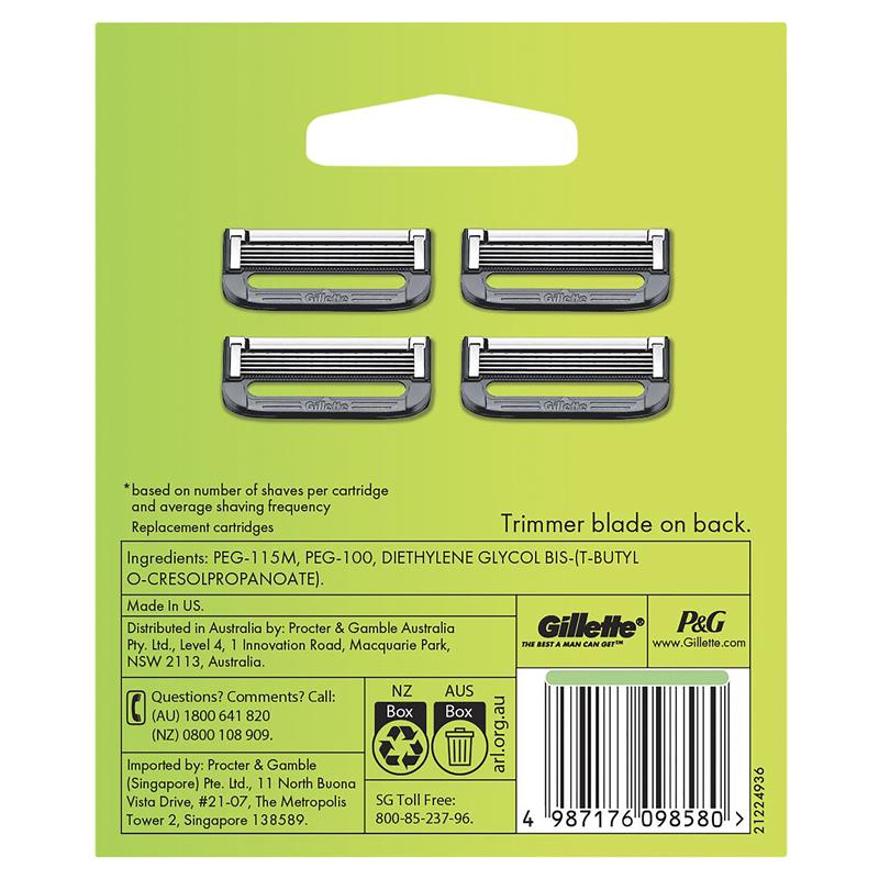 Load image into Gallery viewer, Gillette Labs Razor Blades Cartridges 4 Pack
