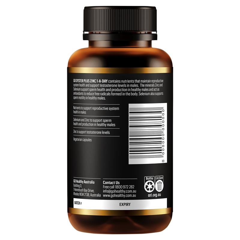 Load image into Gallery viewer, GO Healthy Oyster Plus Zinc 1-A-DAY 120 Capsules
