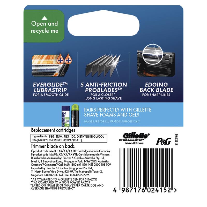 Load image into Gallery viewer, Gillette Fusion Proglide Power Razor Blades 8 Pack

