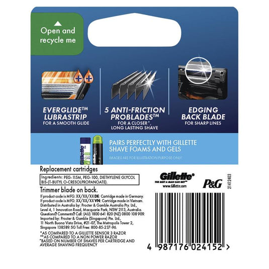 Gillette Fusion Proglide Power Razor Blades 8 Pack