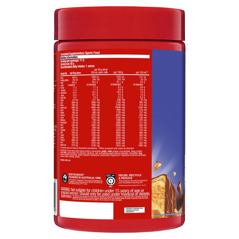 Load image into Gallery viewer, BSc x Violet Crumble Protein Powder Chocolate Honeycomb 700g
