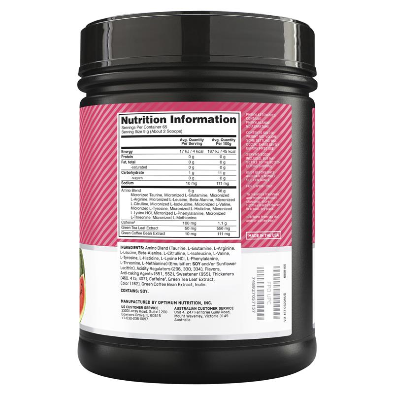 Load image into Gallery viewer, Optimum Nutrition Amino Energy Watermelon 65 Serve 585g
