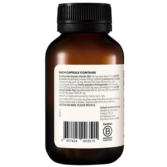 BioHack Wanderlust Cellular Longevity Complex 60 Capsules