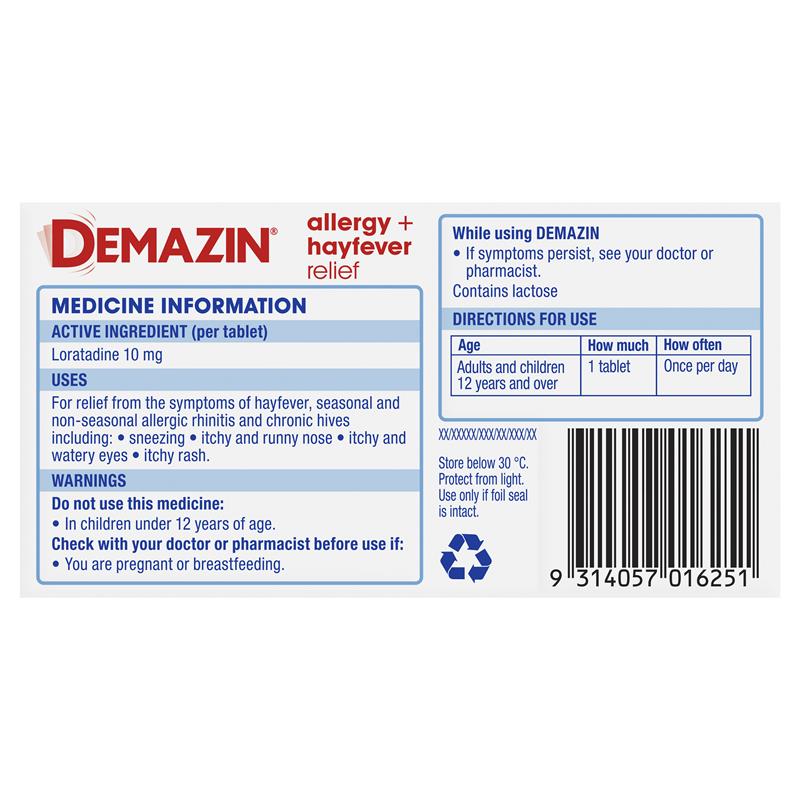 Load image into Gallery viewer, Demazin Allergy + Hayfever Relief Non-Drowsy 80 Tablets
