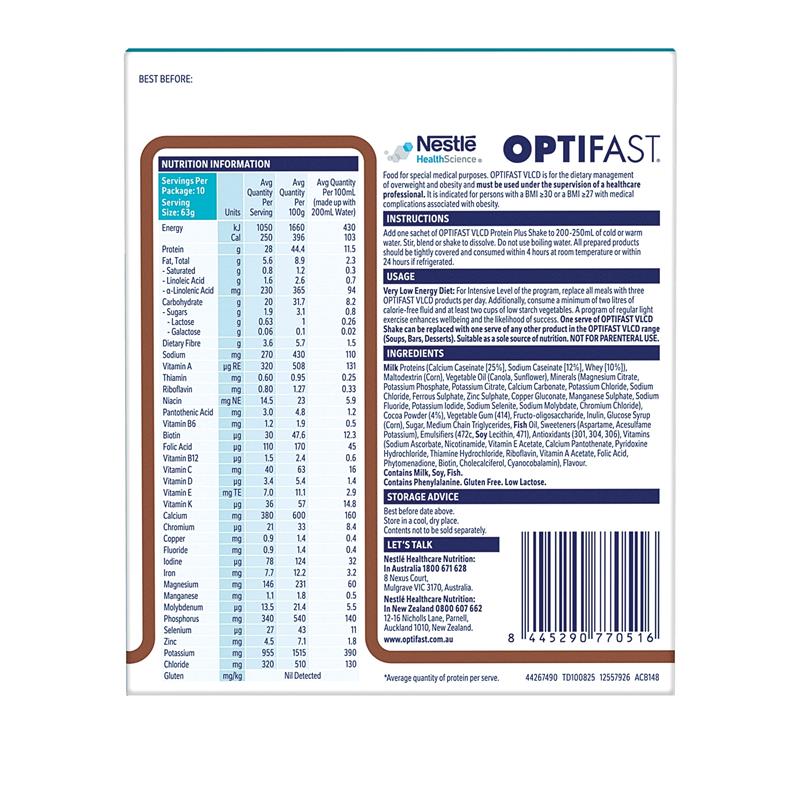 Load image into Gallery viewer, Optifast VLCD Protein Plus Shake Chocolate 10 Pack 630g
