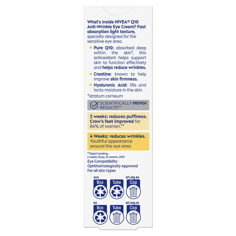 Load image into Gallery viewer, NIVEA Q10 Anti-Wrinkle Eye Cream 15ml
