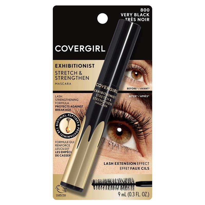 Load image into Gallery viewer, Covergirl Exhibitionist Stretch &amp; Strengthen Mascara 800 Very Black 13.1ml
