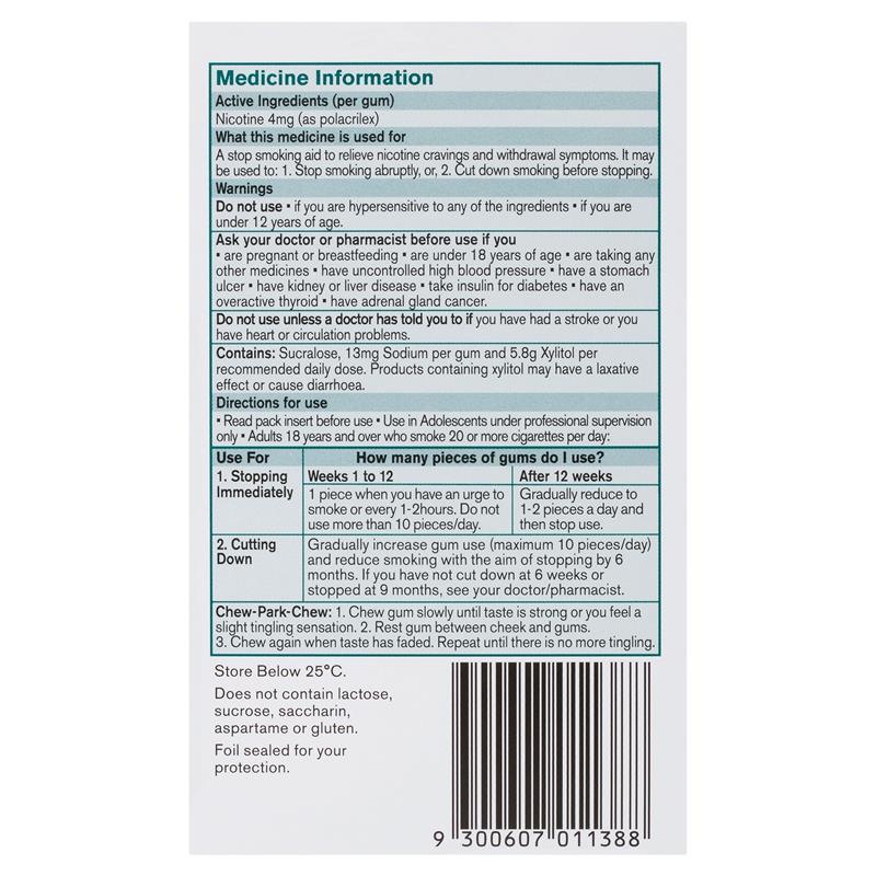 Load image into Gallery viewer, Nicorette Gum 4mg Fresh Fruit 75 Pieces
