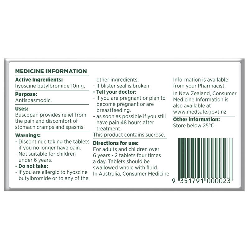 Load image into Gallery viewer, Buscopan Stomach Cramps Pain Relief 10mg Tablets 20 Pack

