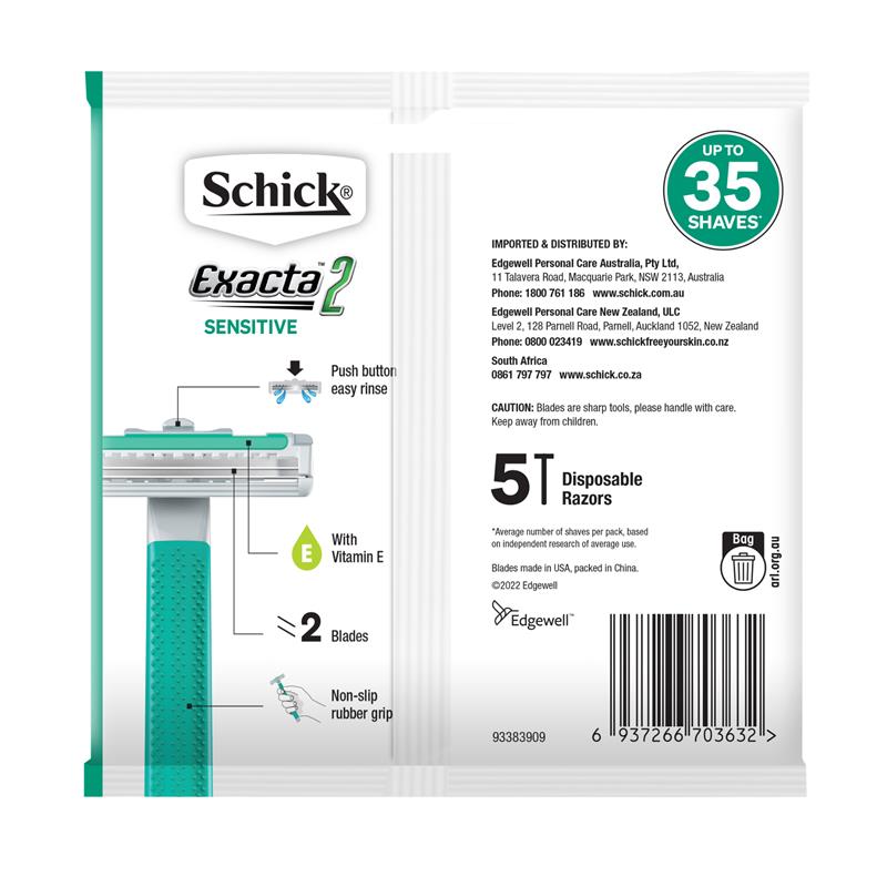Load image into Gallery viewer, Schick Exacta2 Sensitive 5 Disposable Razors

