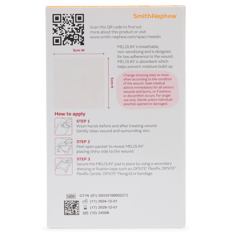 Load image into Gallery viewer, Melolin 5cm x 5cm 5 Pack
