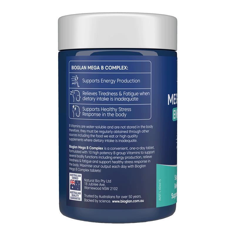 Load image into Gallery viewer, Bioglan Mega B Complex 90 Tablets
