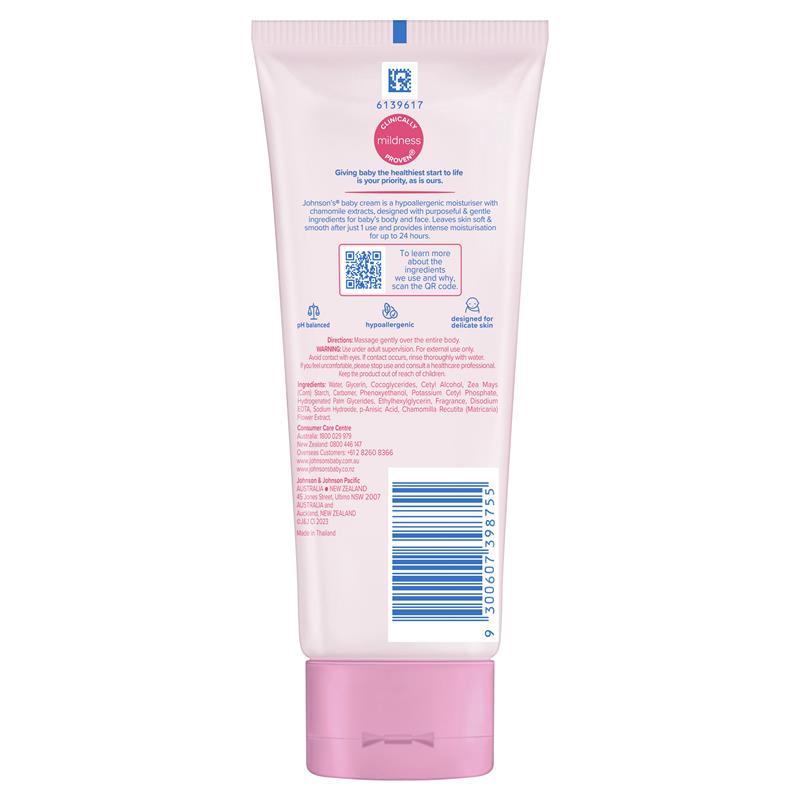 Load image into Gallery viewer, Johnsons Baby Moisturising Cream Tube 100g
