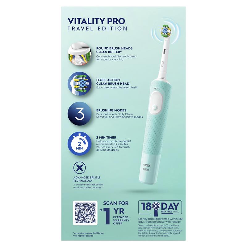 Load image into Gallery viewer, Oral-B Electric Toothbrush Vitality Pro Deep Clean with Travel Case - Mint
