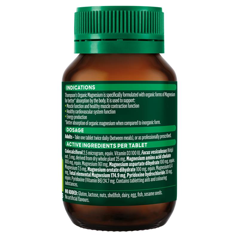 Load image into Gallery viewer, Thompson's Organic Magnesium 50 Tablets
