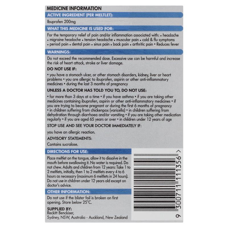 Load image into Gallery viewer, Nurofen Meltlets Pain Relief Berry Burst 200mg Ibuprofen 48 Pack
