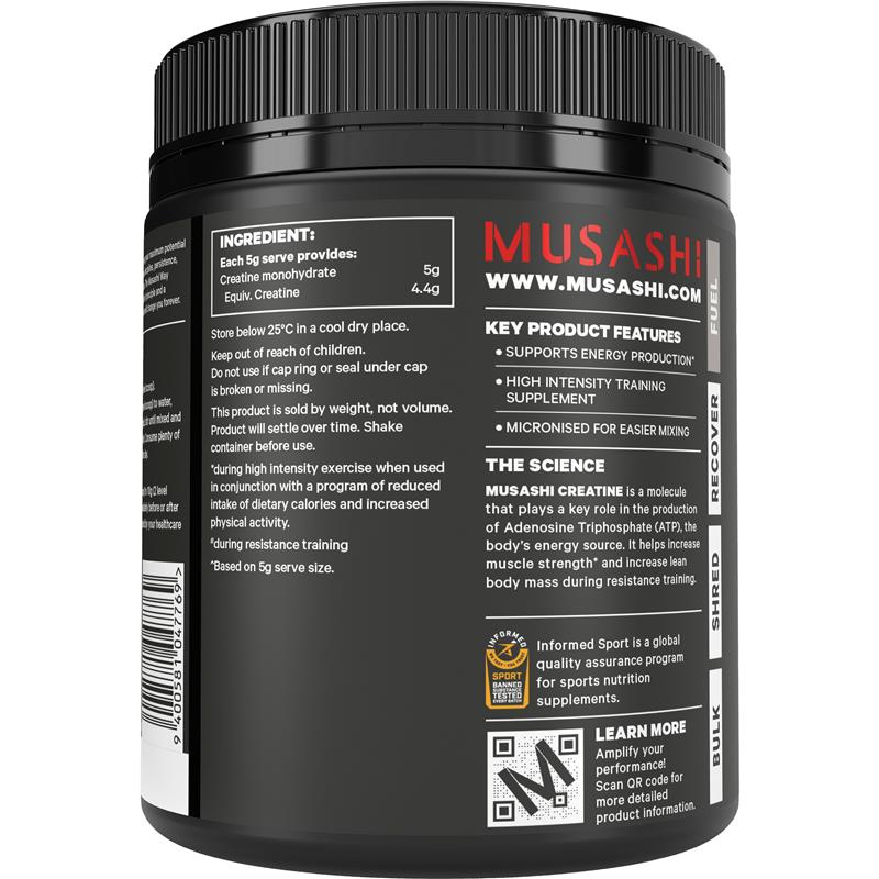 Load image into Gallery viewer, Musashi Creatine Monohydrate Unflavoured 350g

