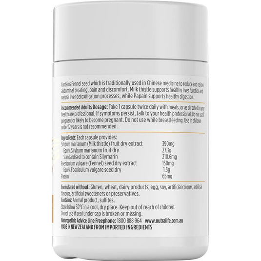 Nutra-Life Debloat & Detox 60 Capsules