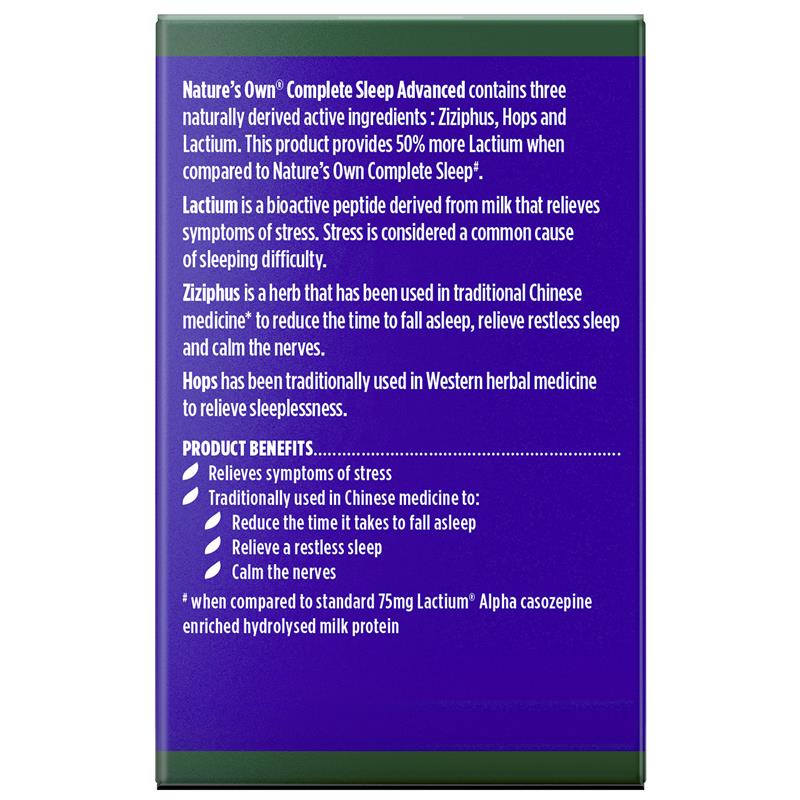 Load image into Gallery viewer, Nature's Own Complete Sleep Advanced 30 Tablets
