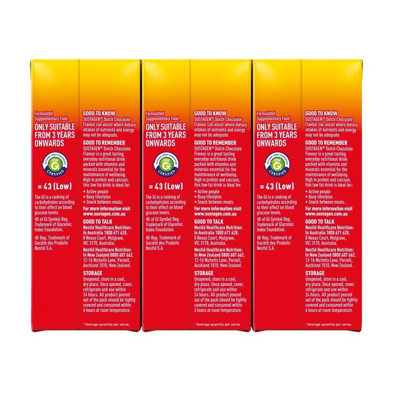Load image into Gallery viewer, Sustagen Ready to Drink Multipack Dutch Chocolate 3 x 250ml
