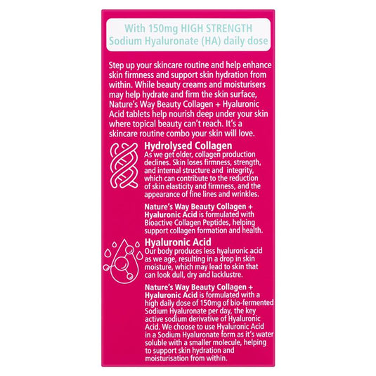 Nature's Way Beauty Collagen + Hyaluronic Acid 60 Capsules