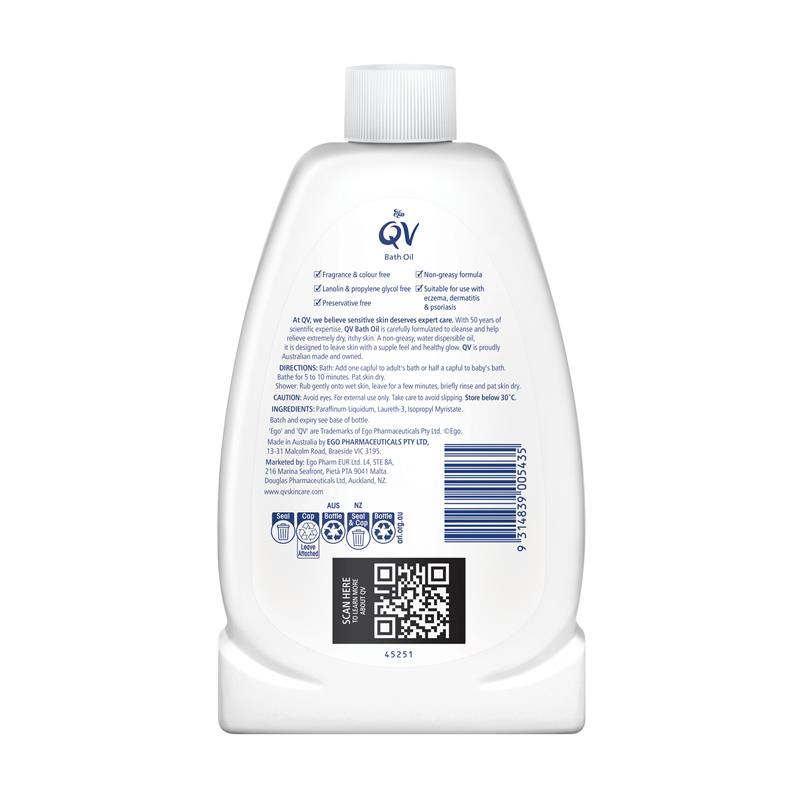 Load image into Gallery viewer, Ego QV Bath Oil 500mL
