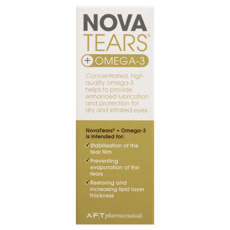 Load image into Gallery viewer, Nova Tears + Omega3 Preservative Free Lubricating Eye Drops 3ml
