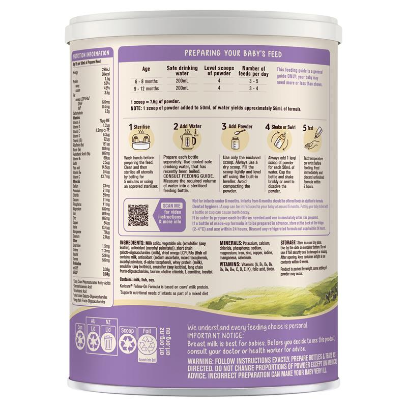 Load image into Gallery viewer, Karicare 2 Baby Follow-On Formula From 6-12 Months 900g
