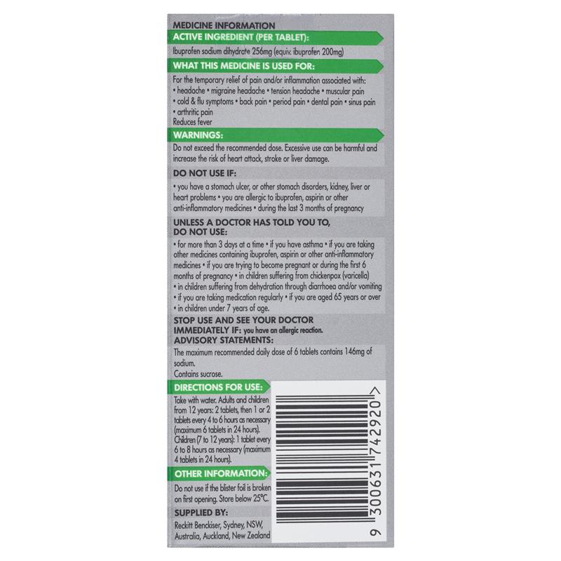 Load image into Gallery viewer, Nurofen Zavance Fast Pain Relief Tablets 200mg Ibuprofen 24 Pack
