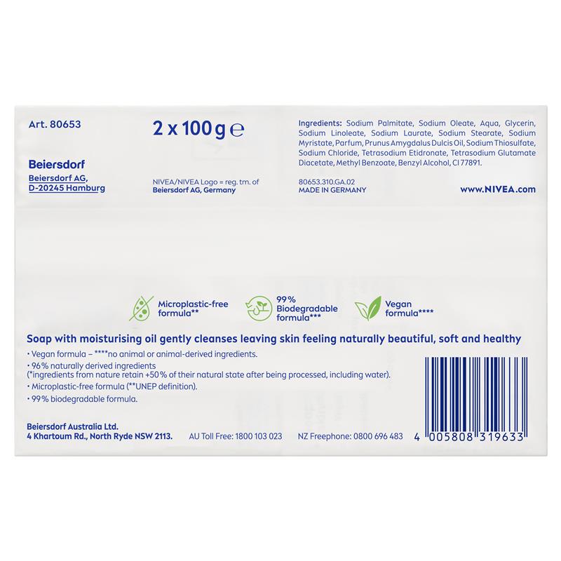 Load image into Gallery viewer, NIVEA Creme Soft Soap 2 x 100g Twin Pack
