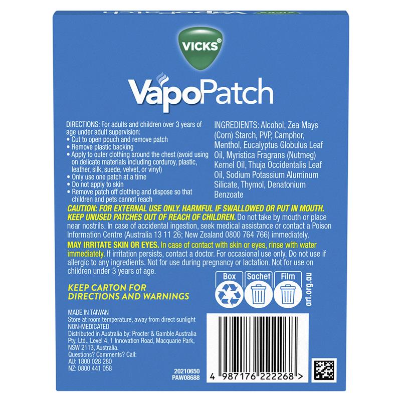 Load image into Gallery viewer, Vicks VapoPatch 5 Pack
