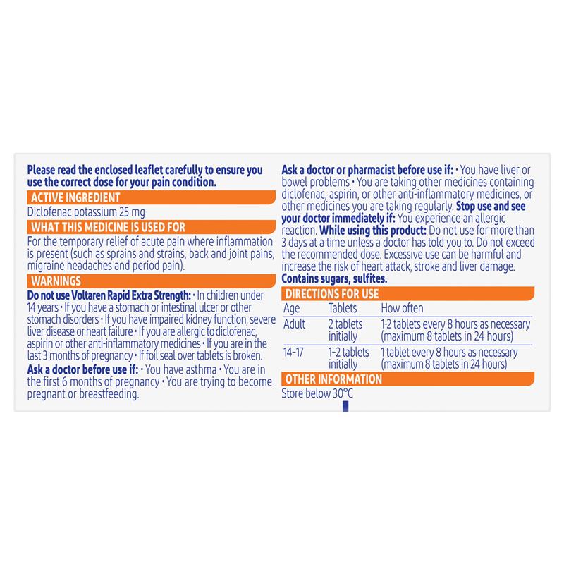 Load image into Gallery viewer, Voltaren Rapid 25mg Tablets 30 - Diclofenac (S3)
