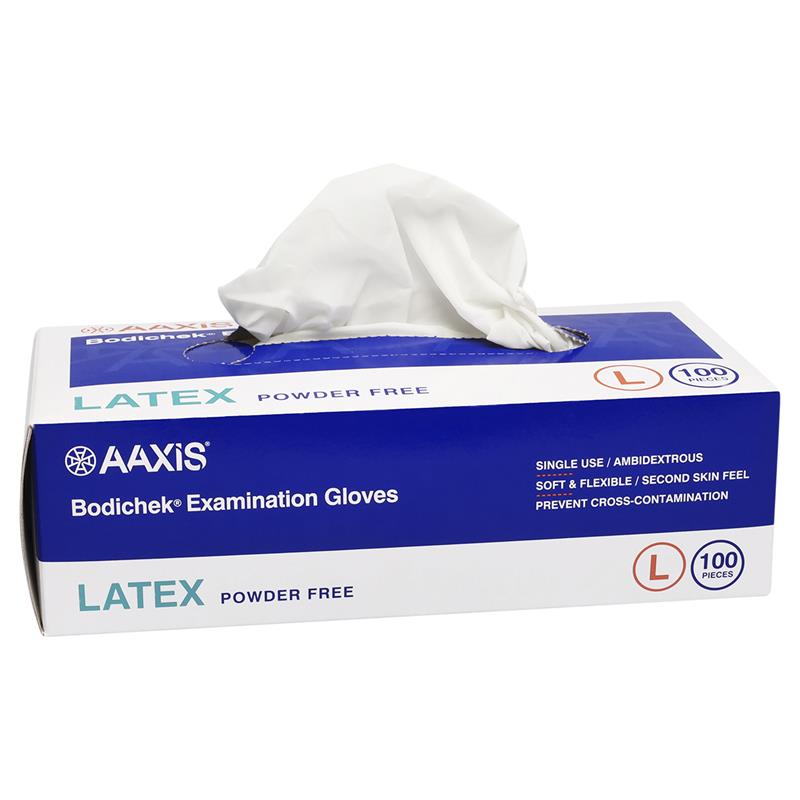 Load image into Gallery viewer, Bodichek Latex Disposable Gloves Powder Free Large 100 Pack
