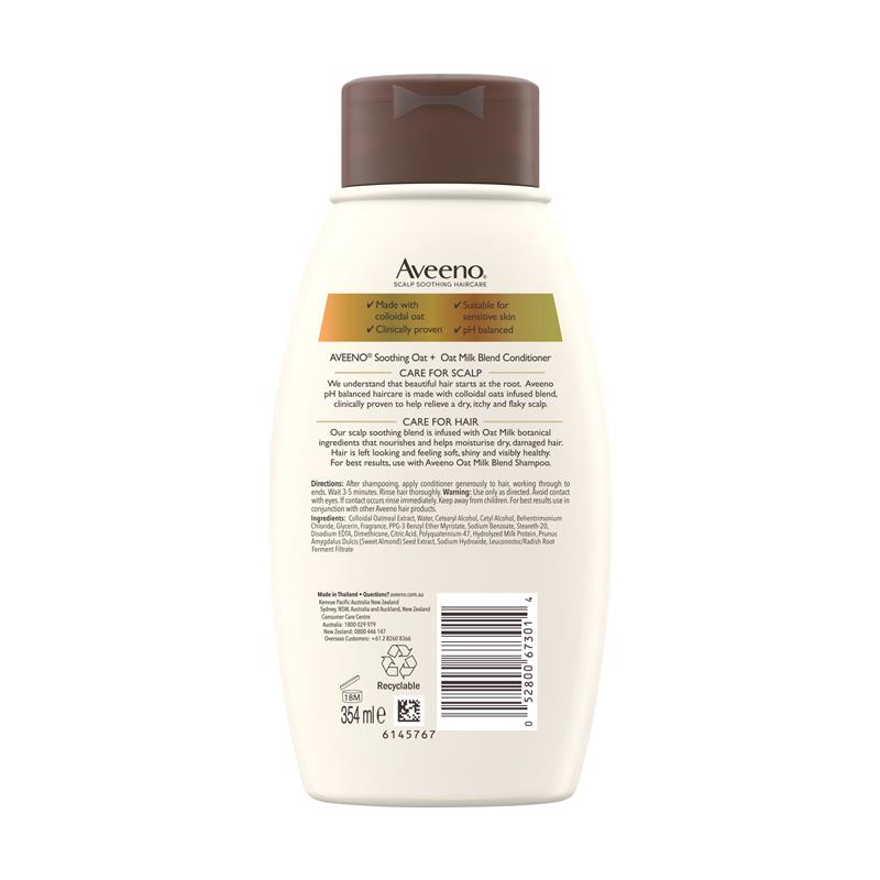 Load image into Gallery viewer, Aveeno Oat Milk Blend Moisturising Conditioner for Dry &amp; Damaged Hair 354mL
