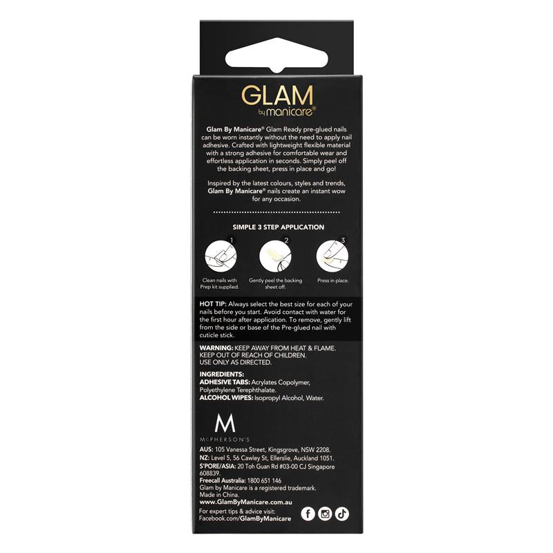 Load image into Gallery viewer, Glam By Manicare Glam Ready Pre-Glued Nails Barefoot In Bail 30 Pieces
