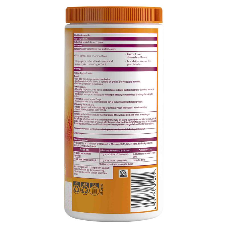 Load image into Gallery viewer, Metamucil Fibre Supplement Orange 48 Dose 528g
