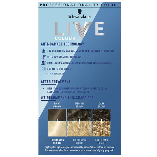 Schwarzkopf Live Colour Permanent Intense Bleach Max Blonde 00B